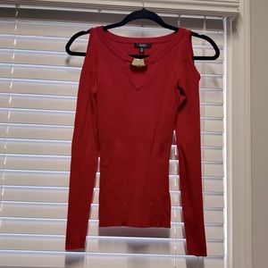 Cold shoulders, Red sweater size XS